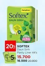 Promo Harga Softex Pantyliner Daun Sirih 44 pcs - Watsons