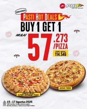 Promo Harga Pasti Hot Deals Buy 1 Get 1  - Pizza Hut