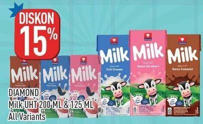 Promo Harga Diamond Milk UHT All Variants 125 ml - Hypermart