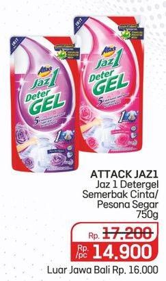 Promo Harga Attack Jaz1 DeterGel Semerbak Cinta, Pesona Segar 750 ml - Lotte Grosir