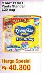 Promo Harga Mamy Poko Pants Xtra Kering L20+2  - Indomaret