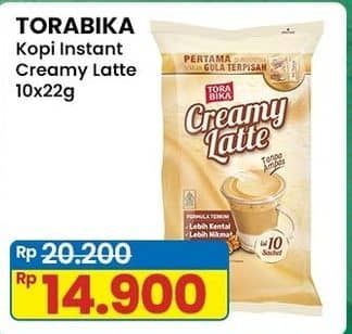 Promo Harga Torabika Creamy Latte per 10 sachet 25 gr - Indomaret