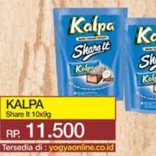 Promo Harga Kalpa Wafer Cokelat Kelapa Share It per 10 pcs 9 gr - Yogya