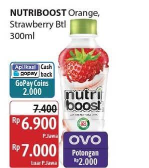 Promo Harga Minute Maid Nutriboost Strawberry, Orange 300 ml - Alfamidi