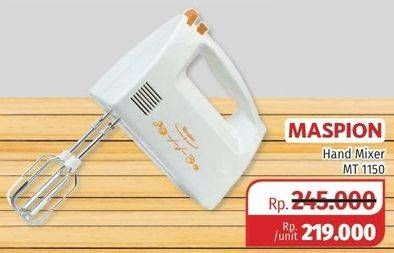 Promo Harga MASPION Hand Mixer MT-1150  - Lotte Grosir