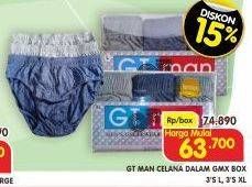 Promo Harga Gt Man Celana Dalam Pria GMX L, GMX XL  - Superindo
