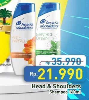 Promo Harga Head & Shoulders Shampoo 160 ml - Hypermart