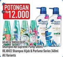 Promo Harga Head & Shoulder/Rejoice Shampoo  - Hypermart