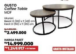 Promo Harga Courts Gusto Coffee Table 2Pcs Mdf   - COURTS