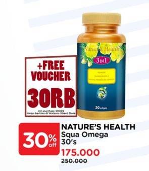 Promo Harga Natures Health Squa Omega EPO 30 pcs - Watsons