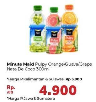 Promo Harga MINUTE MAID Juice Pulpy Guava, Orange, White Grape Nata De Coco 300 ml - Carrefour
