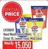 Promo Harga LIFEBUOY Hand Wash Total 10, Lemon Fresh, Mild Care 180 ml - Hypermart