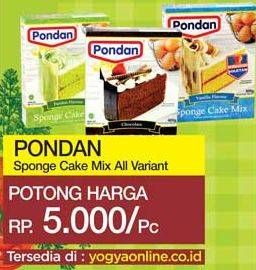 Promo Harga Pondan Sponge Cake Mix All Variants 400 gr - Yogya