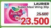 Promo Harga Laurier Active Day Super Maxi Wing 30 pcs - Alfamidi