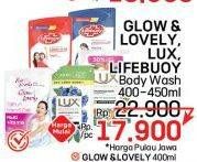 Promo Harga Glow & Lovely/Lux/Lifebuoy Body Wash  - LotteMart