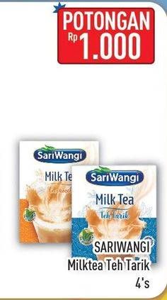 Promo Harga Sariwangi Milk Tea Teh Tarik per 4 sachet - Hypermart