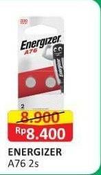 Promo Harga Energizer Coin Battery Miniature Alkaline A76 2 pcs - Alfamart