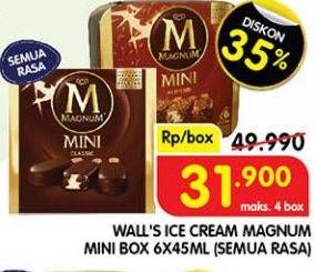 Promo Harga WALLS Magnum Mini All Variants per 6 pcs 45 ml - Superindo