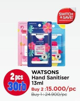 Promo Harga WATSONS Hand Sanitiser 13 ml - Watsons