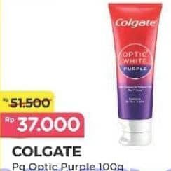 Promo Harga Colgate Toothpaste Optic White Purple 100 gr - Alfamart