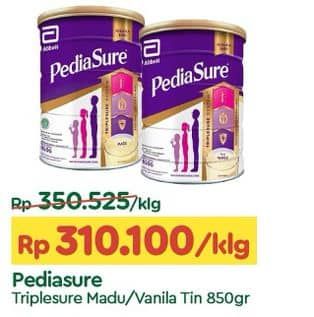 Promo Harga Pediasure Triplesure Vanila, Madu 850 gr - TIP TOP