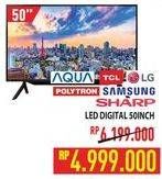 Promo Harga Aqua/TCL/LG/Polytron/Samsung/Sharp LED TV  - Hypermart