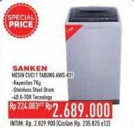 Promo Harga SANKEN AWS 831 Mesin Cuci  - Hypermart