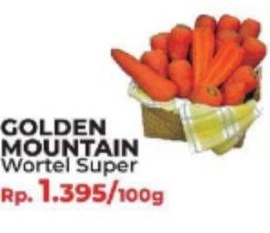 Promo Harga Golden Mountain Wortel Berastagi Super per 100 gr - Yogya
