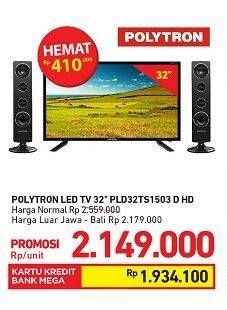 Promo Harga POLYTRON PLD 32TS1503 | LED TV 32 inch  - Carrefour