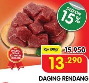 Promo Harga Daging Rendang Sapi per 100 gr - Superindo