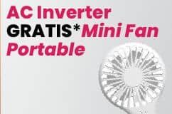 Promo Harga AC Inverter Gratis Mini Fan Portable  - COURTS