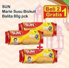 Promo Harga SUN Marie Biscuit per 2 pouch 80 gr - Indomaret