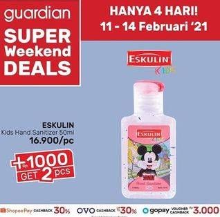 Promo Harga ESKULIN Kids Hand Sanitizer 50 ml - Guardian