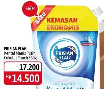 Promo Harga FRISIAN FLAG Susu Kental Manis Putih, Cokelat 560 gr - Alfamidi