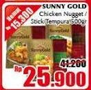 Promo Harga SUNNY GOLD Chicken Nugget / Stick / Tempura 500gr  - Giant