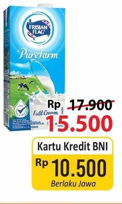 Promo Harga FRISIAN FLAG Susu UHT Purefarm Full Cream, Swiss Chocolate 900 ml - Alfamart