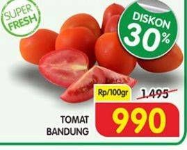 Promo Harga Tomat Bandung per 100 gr - Superindo