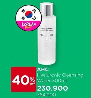 Promo Harga AHC Hyaluronic Cleansing Water 300 ml - Watsons