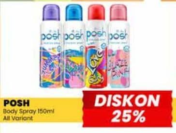 Promo Harga Posh Perfumed Body Spray All Variants 150 ml - Yogya