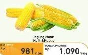 Promo Harga Jagung Manis Kulit/Kupas  - Carrefour