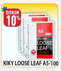 Promo Harga Kiky Loose Leaf Paper A5 100 pcs - Hypermart