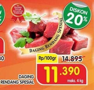 Promo Harga Daging Rendang Sapi Spesial per 100 gr - Superindo