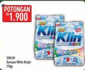 Promo Harga SO KLIN White & Bright Detergent 770 gr - Hypermart