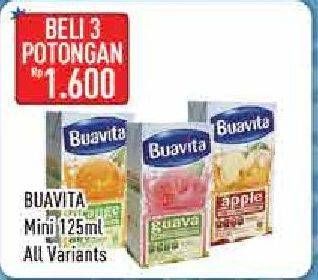 Promo Harga BUAVITA Fresh Juice Mini Orange per 3 tpk 125 ml - Hypermart