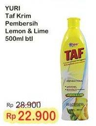 Promo Harga Yuri TAF Cream Cleanser Lemon Lime 500 ml - Indomaret