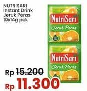 Promo Harga Nutrisari Powder Drink Jeruk Peras per 10 sachet 14 gr - Indomaret