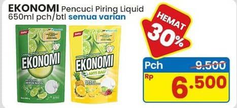 Promo Harga Ekonomi Pencuci Piring Power Liquid All Variants 650 ml - Indomaret