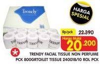 Promo Harga Facial Tissue Non Perfume 800gr / Toilet Tissue 24001B 10 roll  - Superindo
