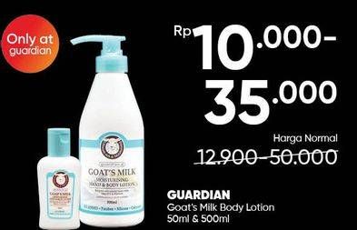 Promo Harga GUARDIAN Goats Milk Hand Body Lotion 50 ml - Guardian