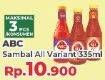 Promo Harga ABC Sambal All Variants 335 ml - Yogya